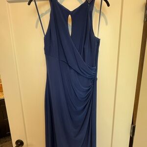 Elegant Blue Sleeveless Dress